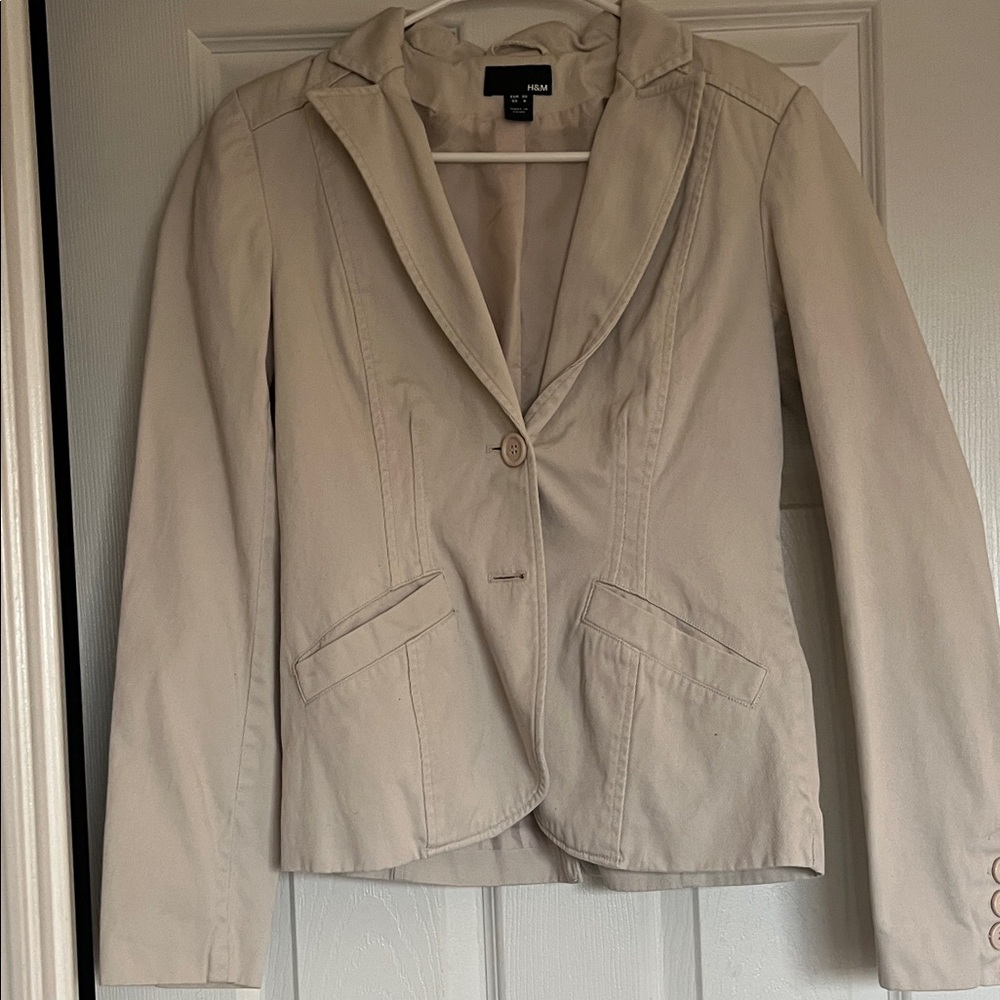H&M Women's Cream Blazer Jacket
